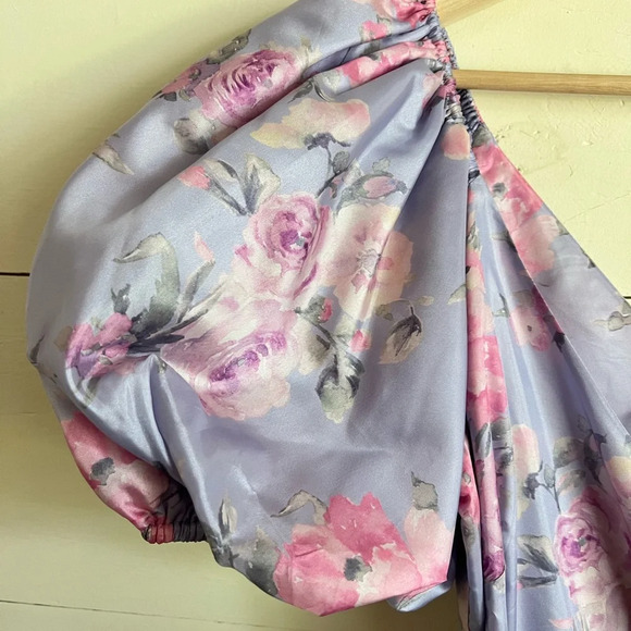 NWT LoveShackFancy Ida Floral Puff-Sleeve Gown - Picture 15 of 15